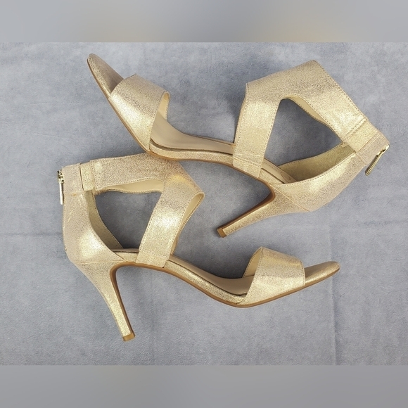 Jessica Simpson Gold Women's Sandals‎ heels evening party Cocktail Size 8 M - Picture 8 of 11
